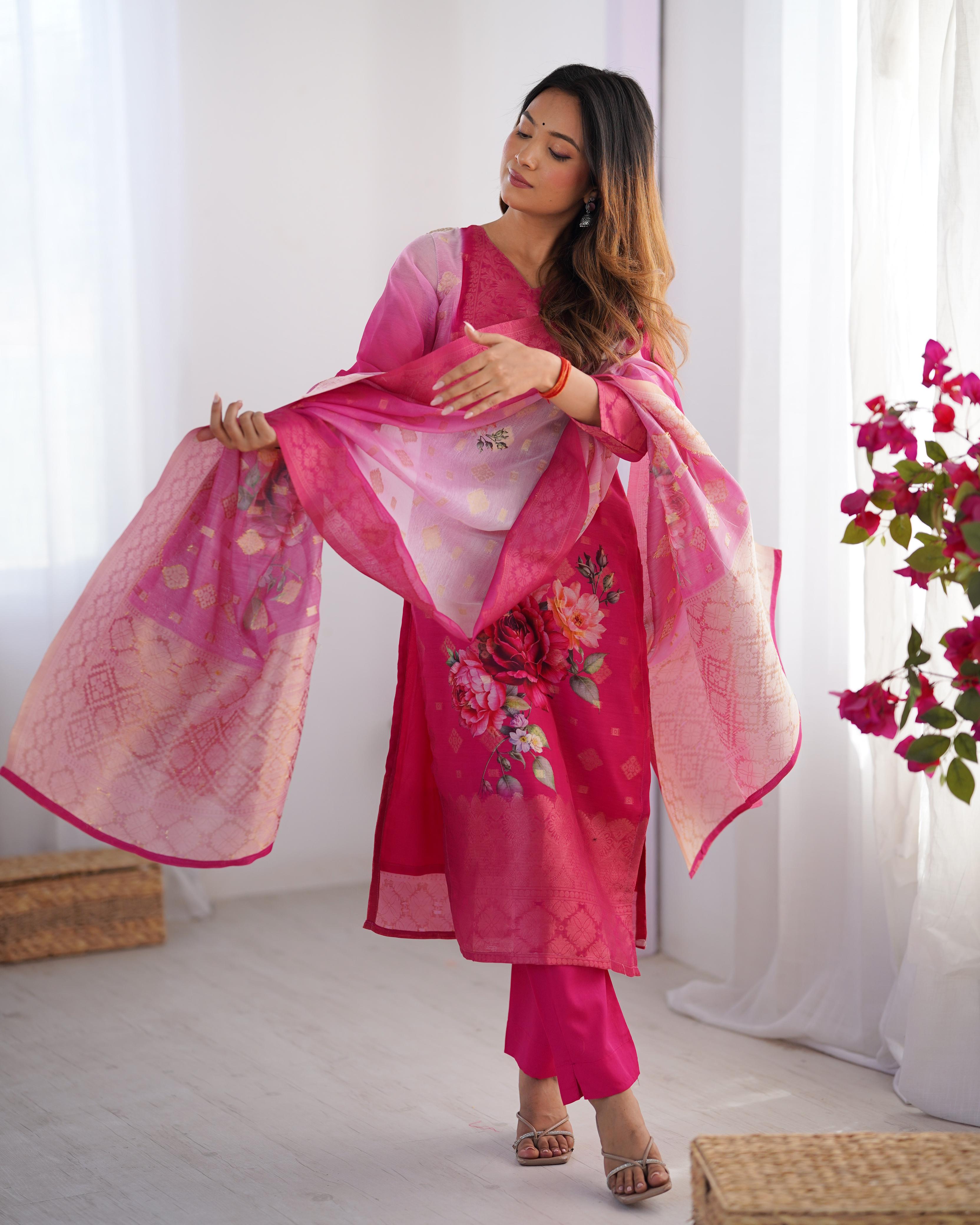 Womenline Pink Color Designer Dress