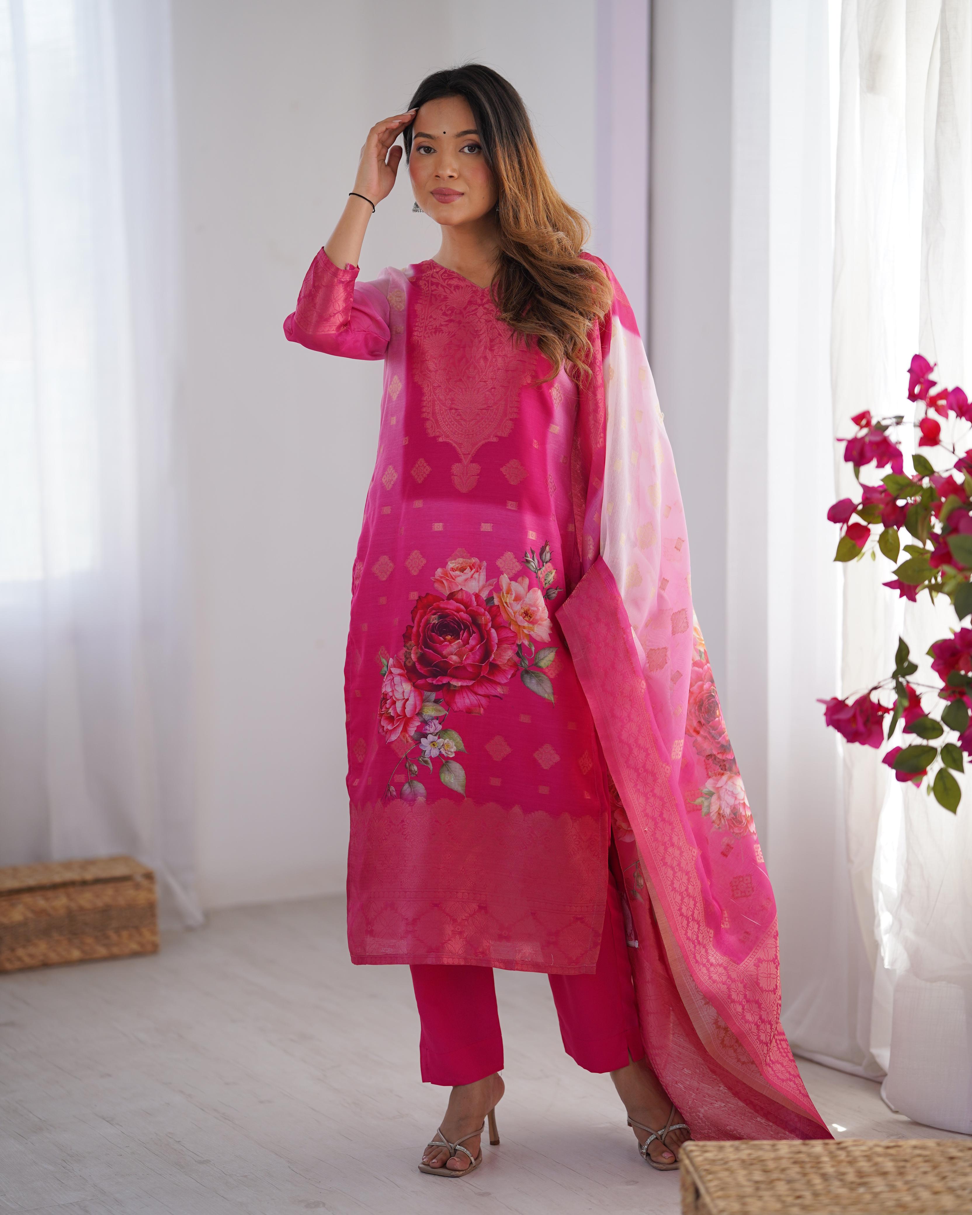 Womenline Pink Color Designer Dress