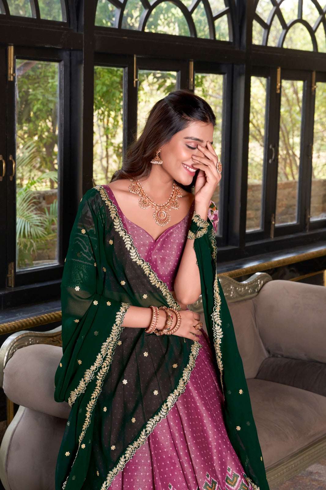 Womenline Pink Color Silk that speaks tradition