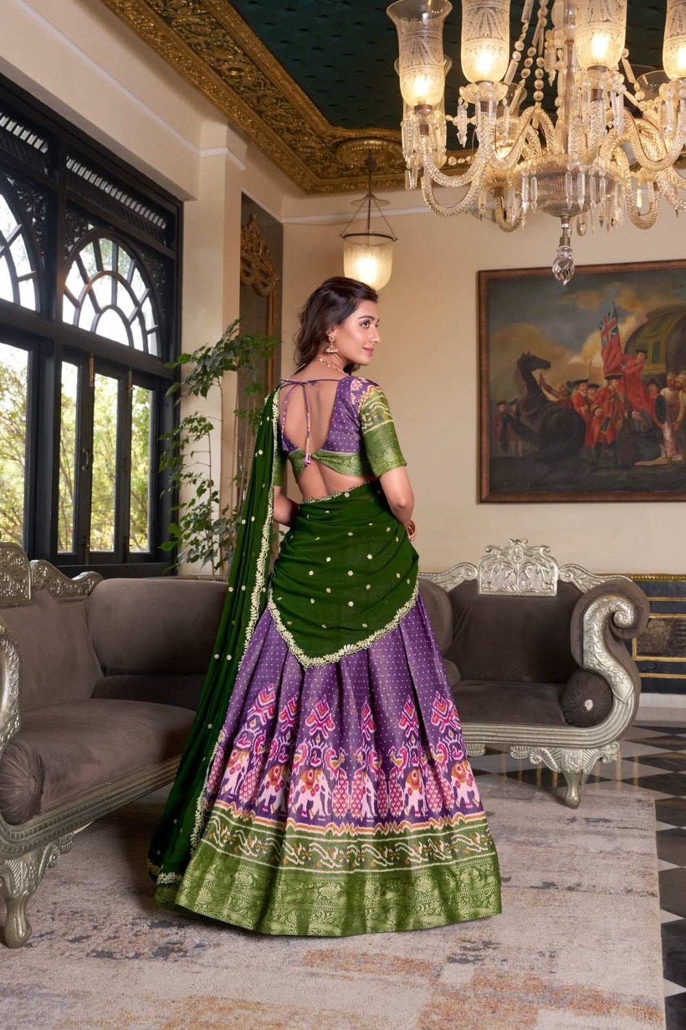 Womenline Purpal Color Silk that speaks tradition Lehenga Choli