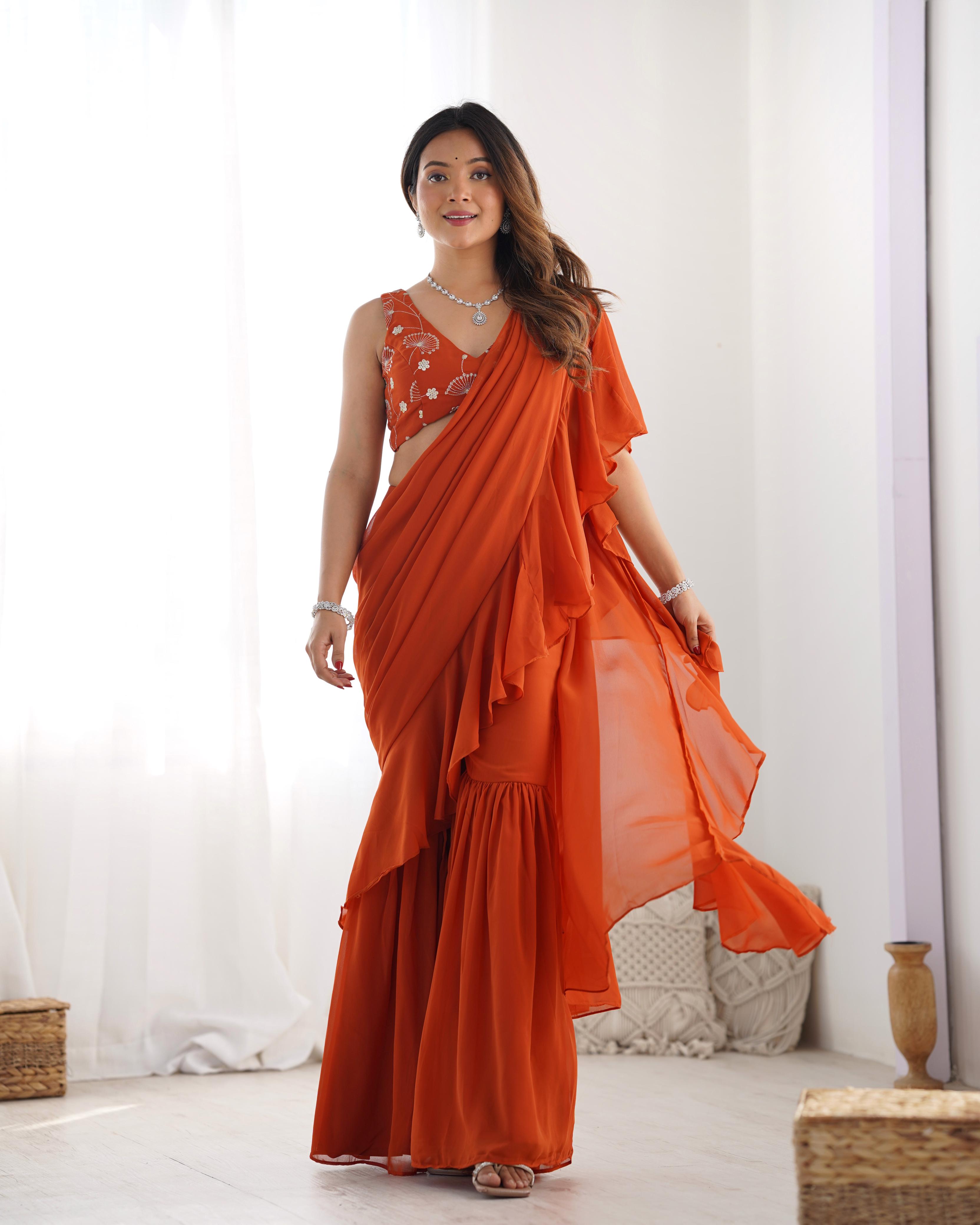 Womenline Ready to Wear Sharara saree