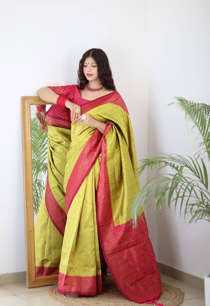 Womenline Soft Silk Manipuri Saree