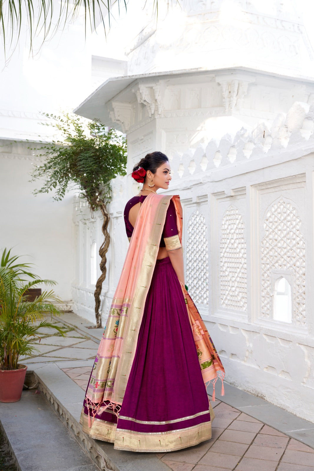 Womenline Vichitra Silk Lehenga Choli
