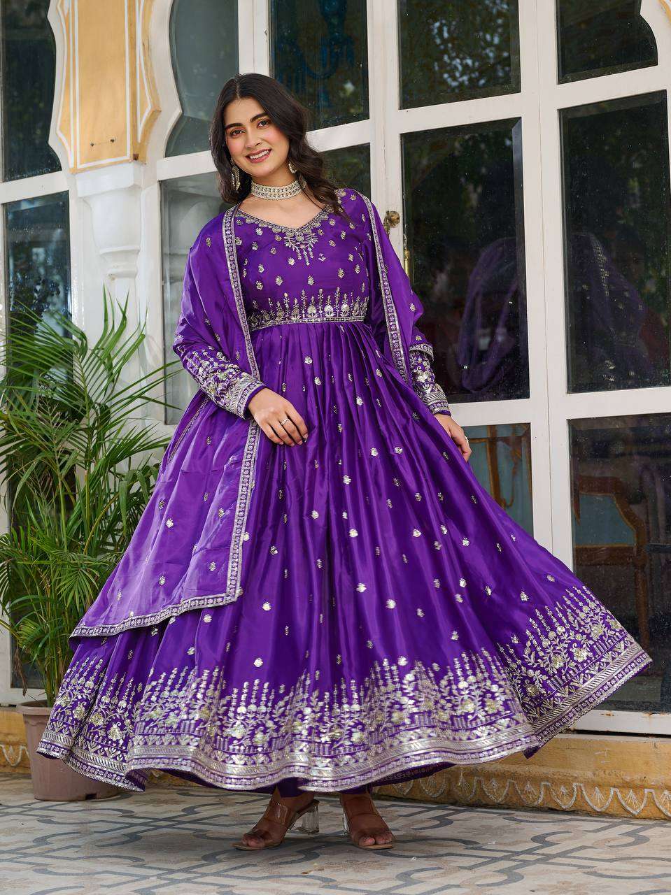 WomenLine Fairytale Inspired Gown with Royal Look Finish