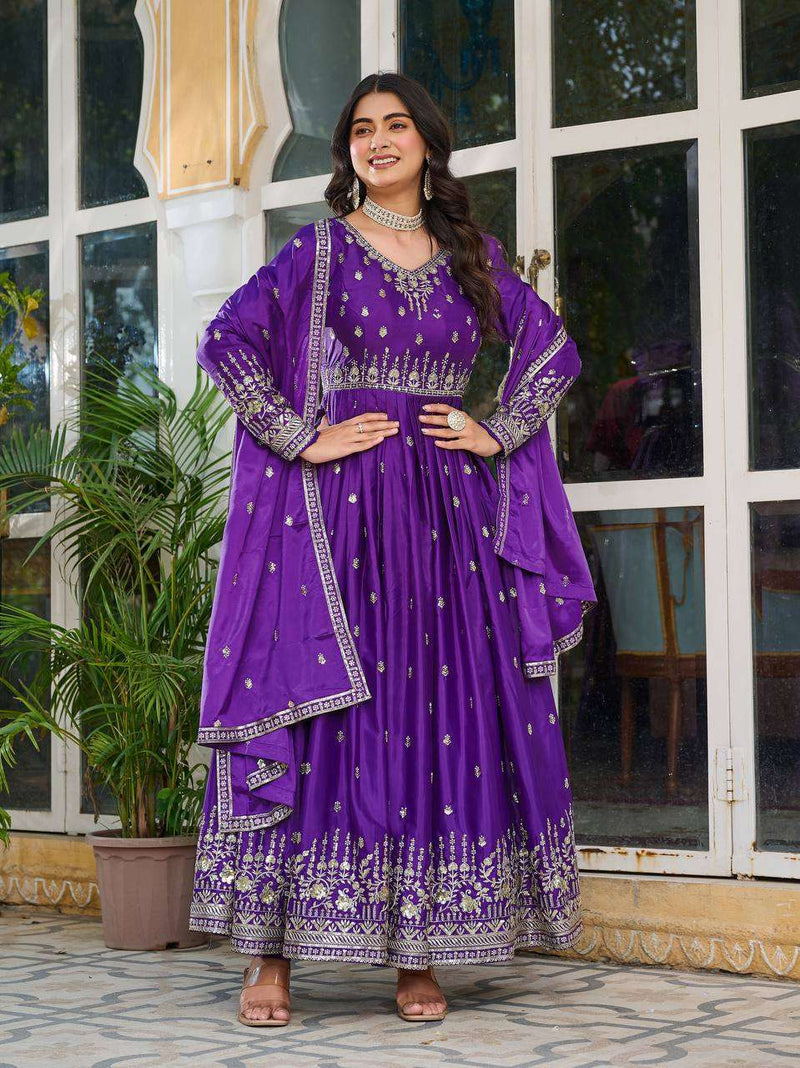 WomenLine Fairytale Inspired Gown with Royal Look Finish