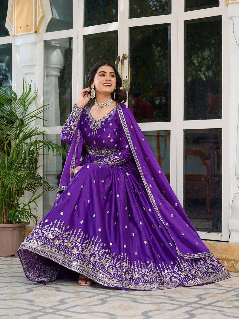 WomenLine Fairytale Inspired Gown with Royal Look Finish