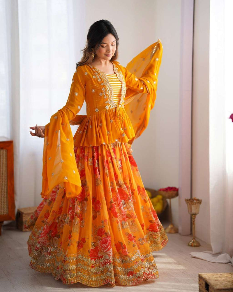 Twirl-Ready Lehenga Ensemble with Ethnic Luxe Finish