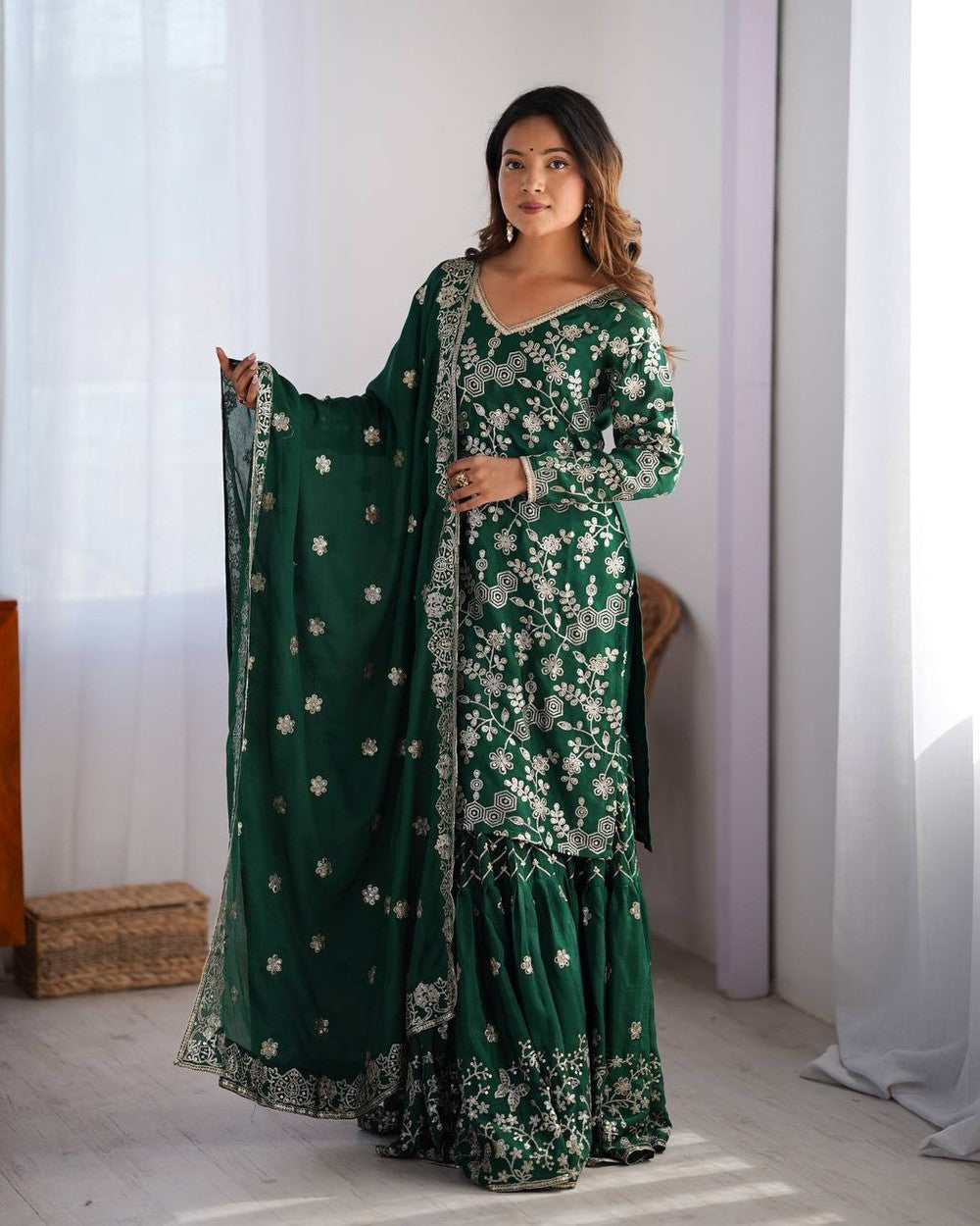 WomenLine Fancy Sharara Set for Girls
