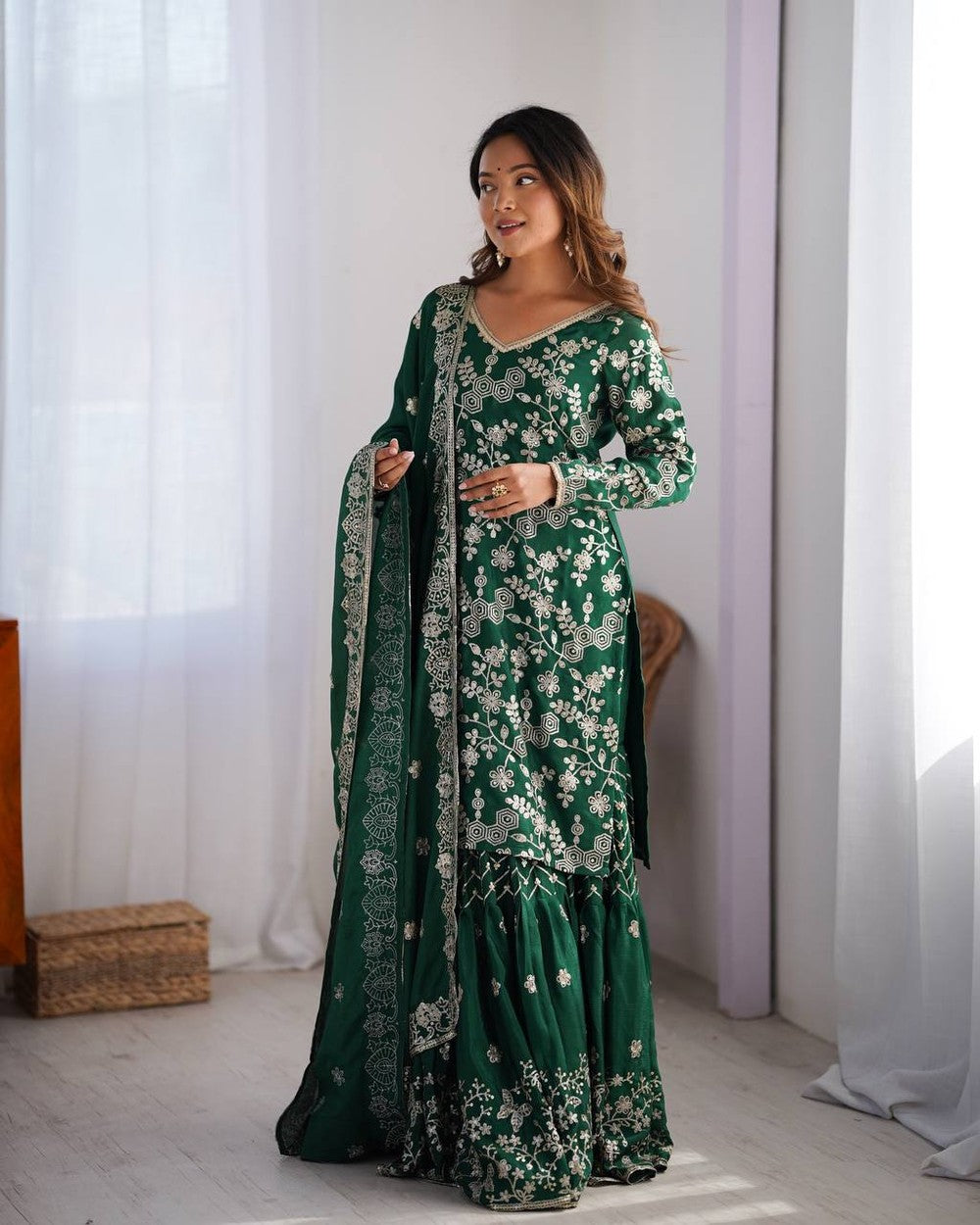 WomenLine Fancy Sharara Set for Girls