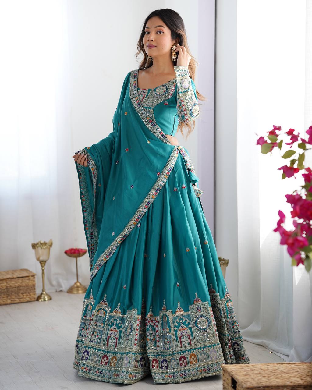 Regal Charm Lehenga Choli with Elegant Flare Detail