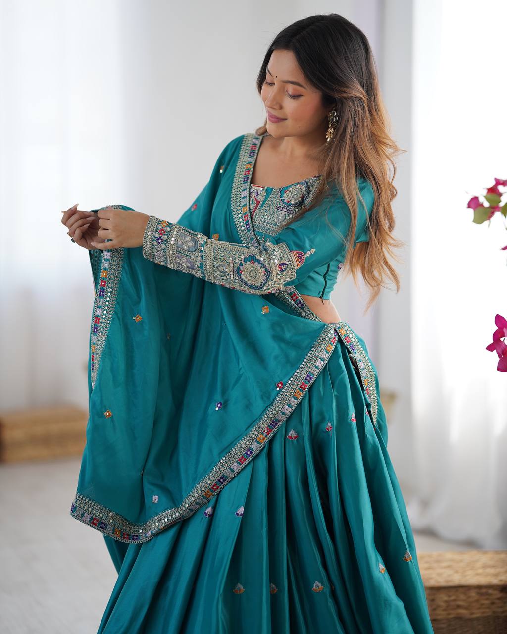 Regal Charm Lehenga Choli with Elegant Flare Detail