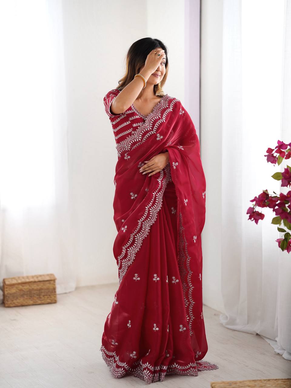 WomenLine Artisanal Saree for Timeless Traditional Charm