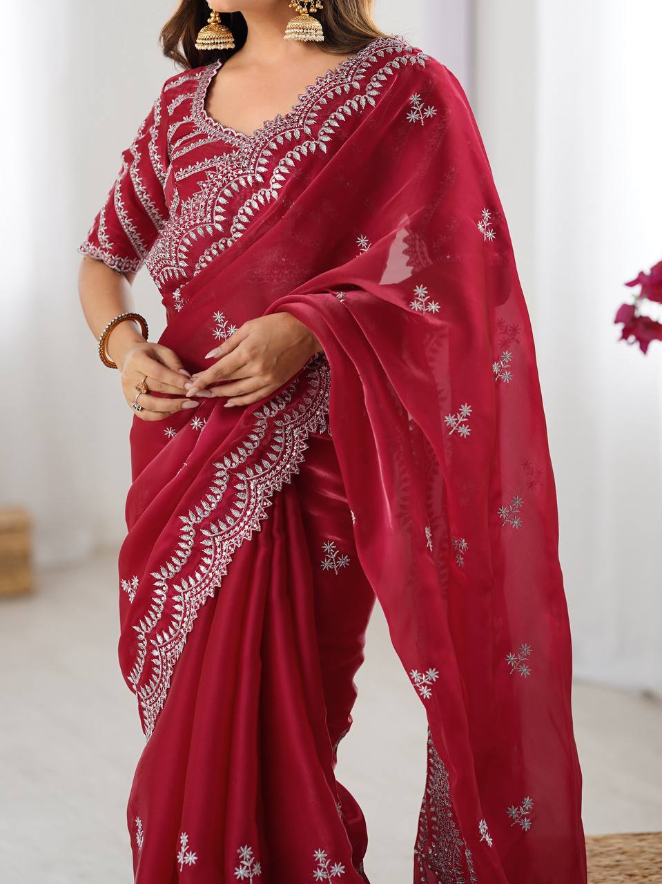 WomenLine Artisanal Saree for Timeless Traditional Charm