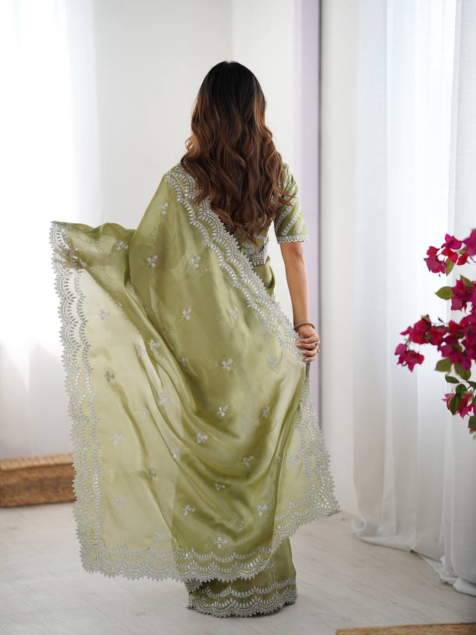 WomenLine Designer Saree Styled for Everyday Glamour