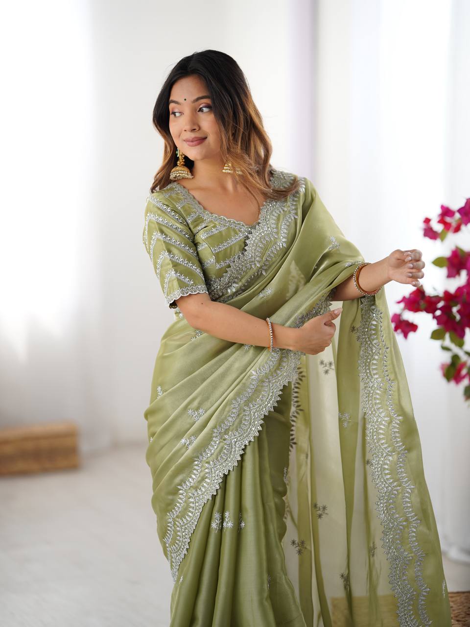 WomenLine Designer Saree Styled for Everyday Glamour