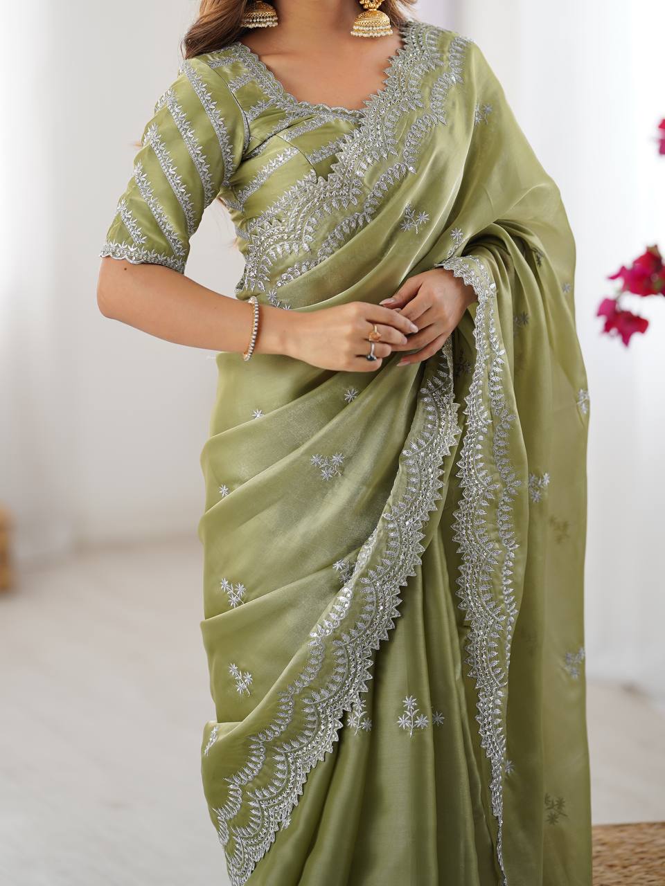 WomenLine Designer Saree Styled for Everyday Glamour