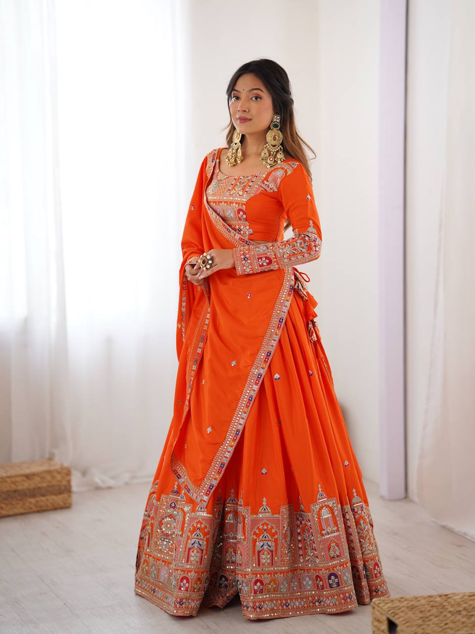 Graceful Layers Lehenga Choli for Wedding Guest Style