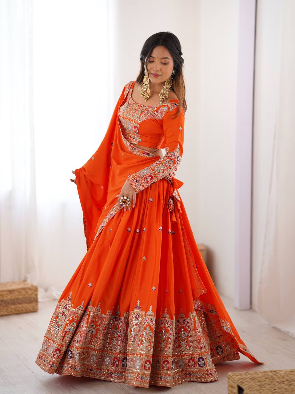 Graceful Layers Lehenga Choli for Wedding Guest Style