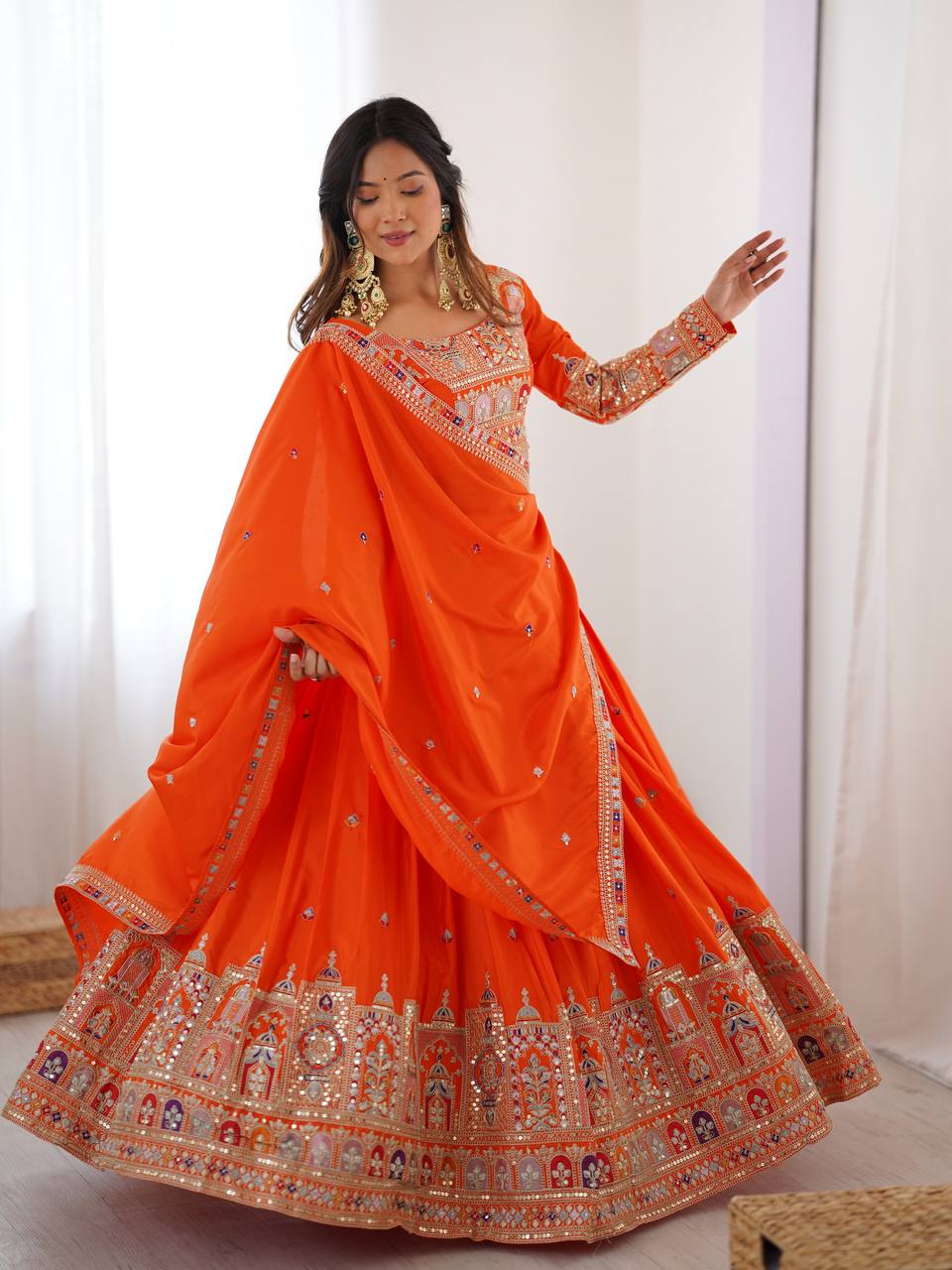 Graceful Layers Lehenga Choli for Wedding Guest Style