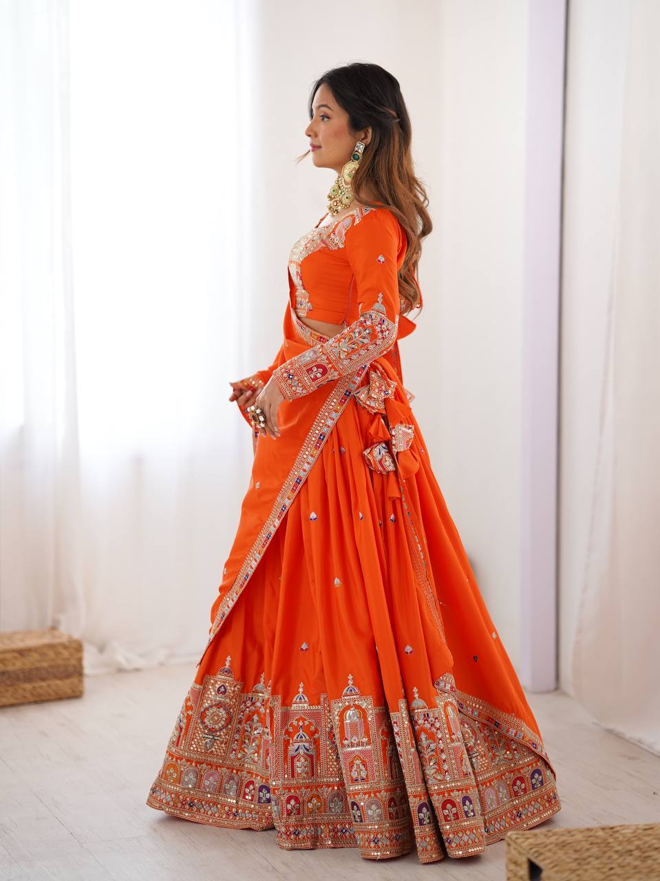 Graceful Layers Lehenga Choli for Wedding Guest Style