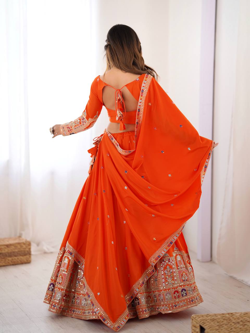 Graceful Layers Lehenga Choli for Wedding Guest Style