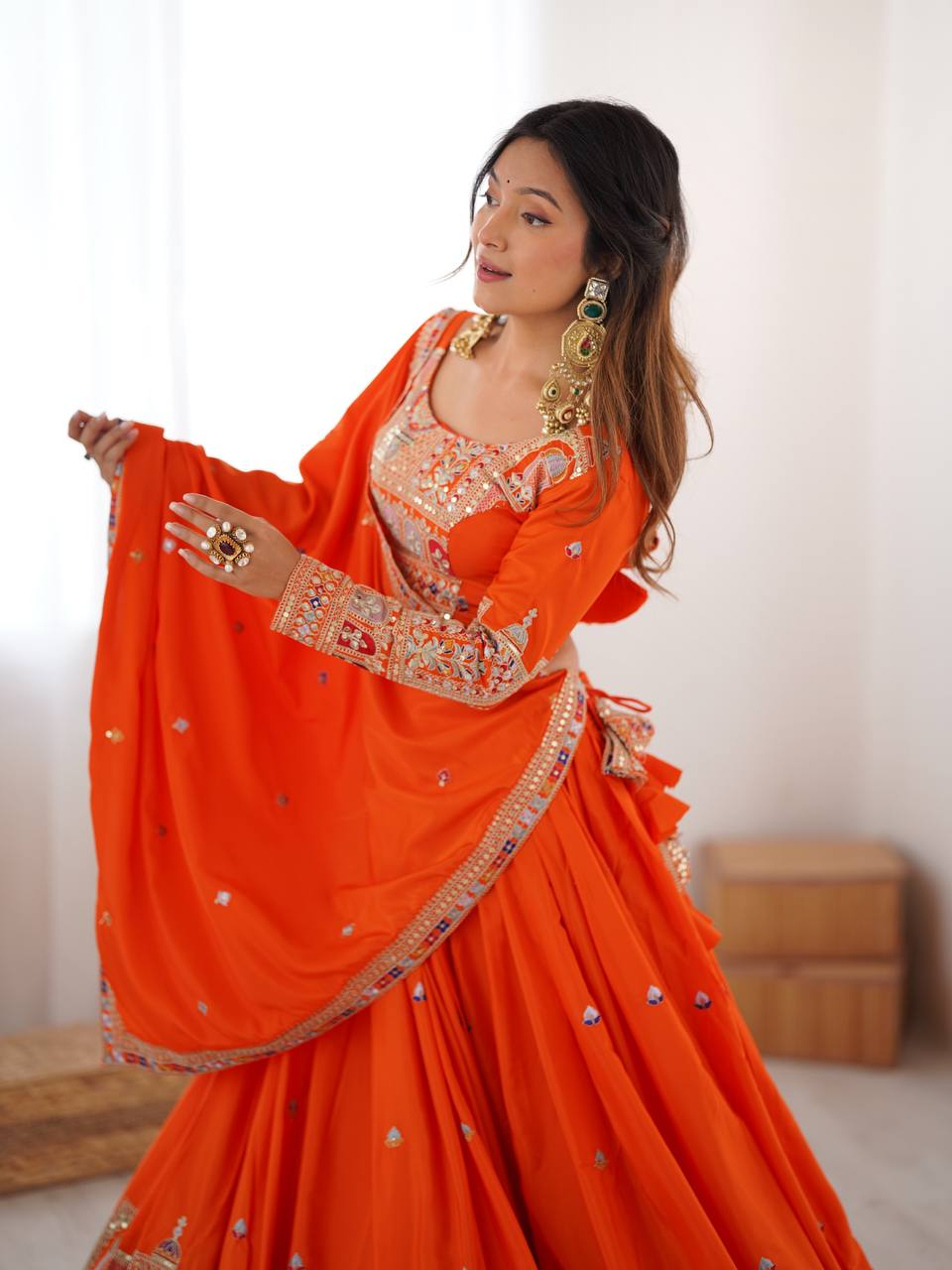 Graceful Layers Lehenga Choli for Wedding Guest Style