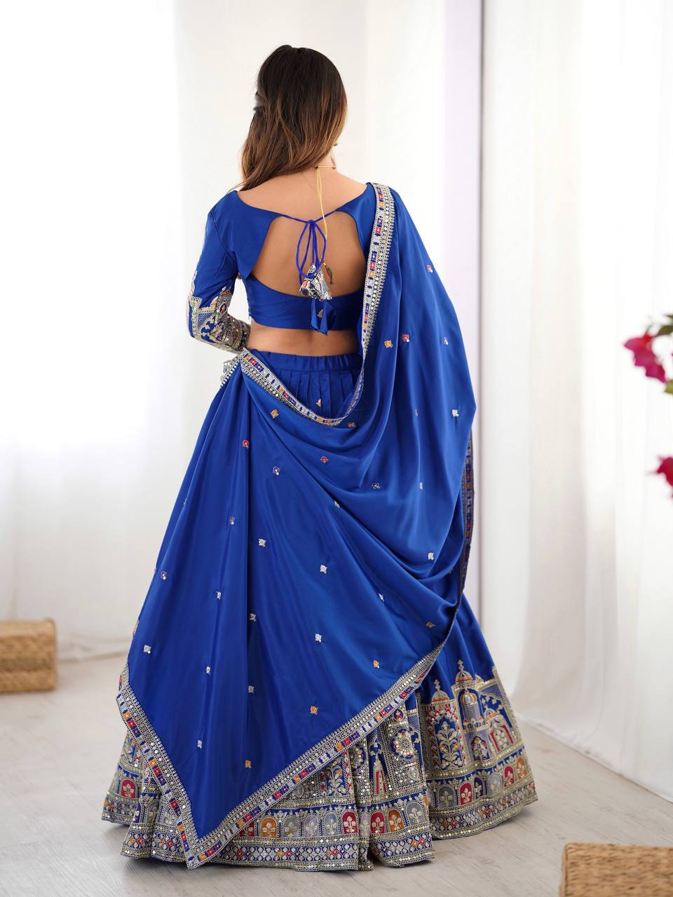 Womenline Blue Color Designers Lehenga Choli