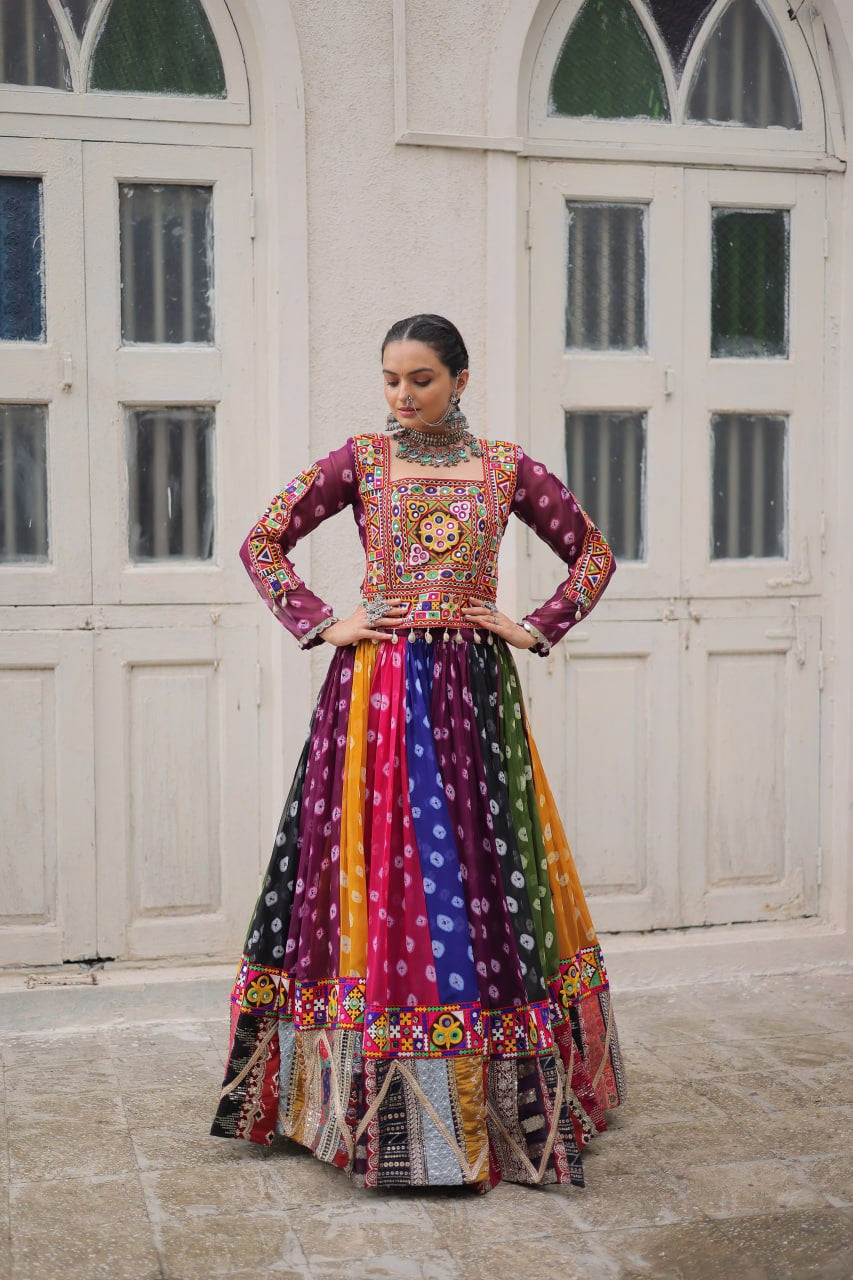 Womenline Multicolor Traditional Navratri Chaniya Choli