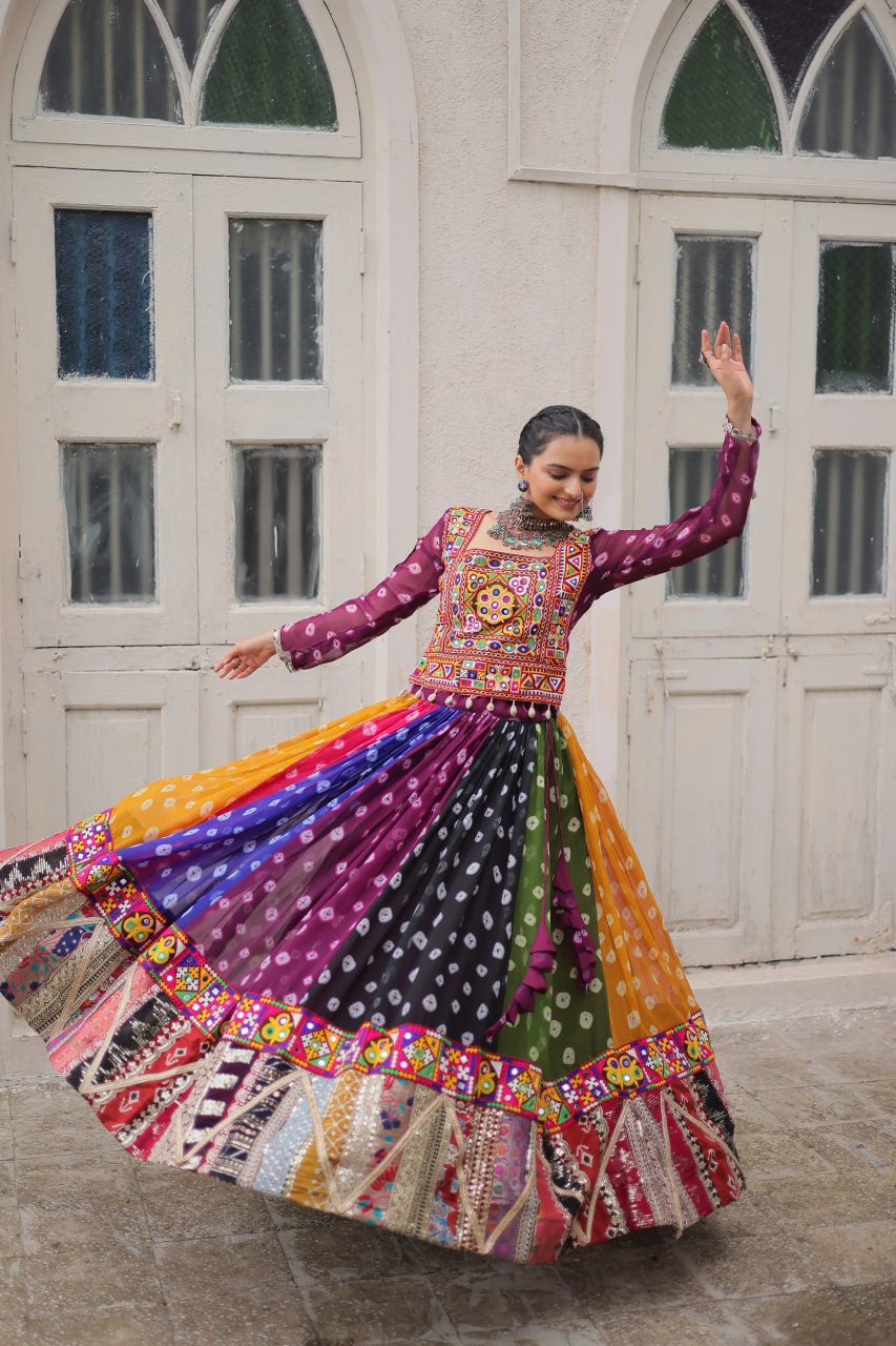Womenline Multicolor Traditional Navratri Chaniya Choli