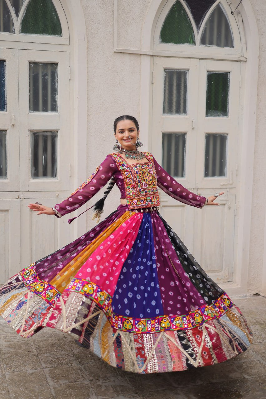 Womenline Multicolor Traditional Navratri Chaniya Choli