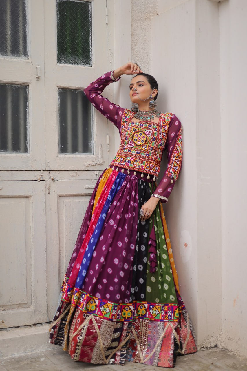 Womenline Multicolor Traditional Navratri Chaniya Choli