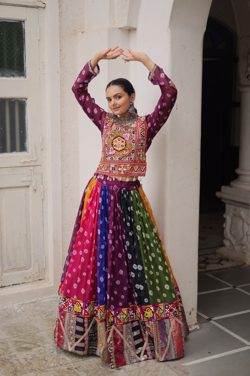 Womenline Multicolor Traditional Navratri Chaniya Choli