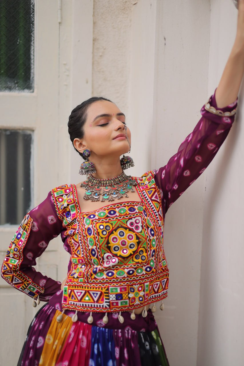 Womenline Multicolor Traditional Navratri Chaniya Choli