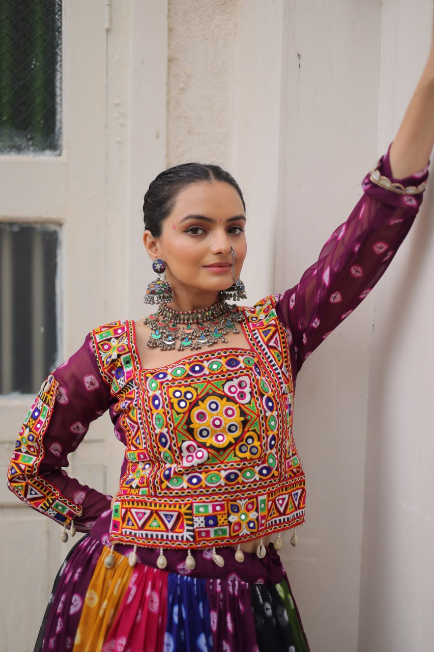 Womenline Multicolor Traditional Navratri Chaniya Choli