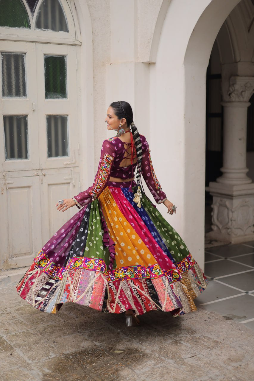 Womenline Multicolor Traditional Navratri Chaniya Choli
