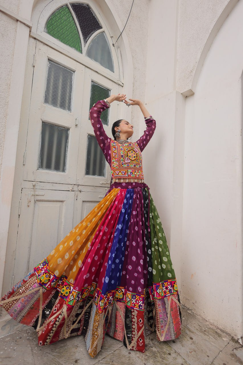 Womenline Multicolor Traditional Navratri Chaniya Choli
