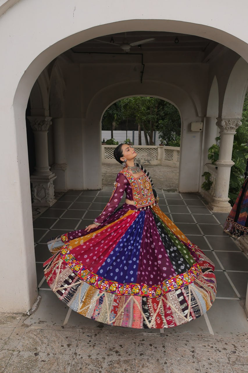 Womenline Multicolor Traditional Navratri Chaniya Choli