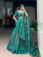 Womenline Emerald Royale Designer Lehenga with Embroidered Dupatta