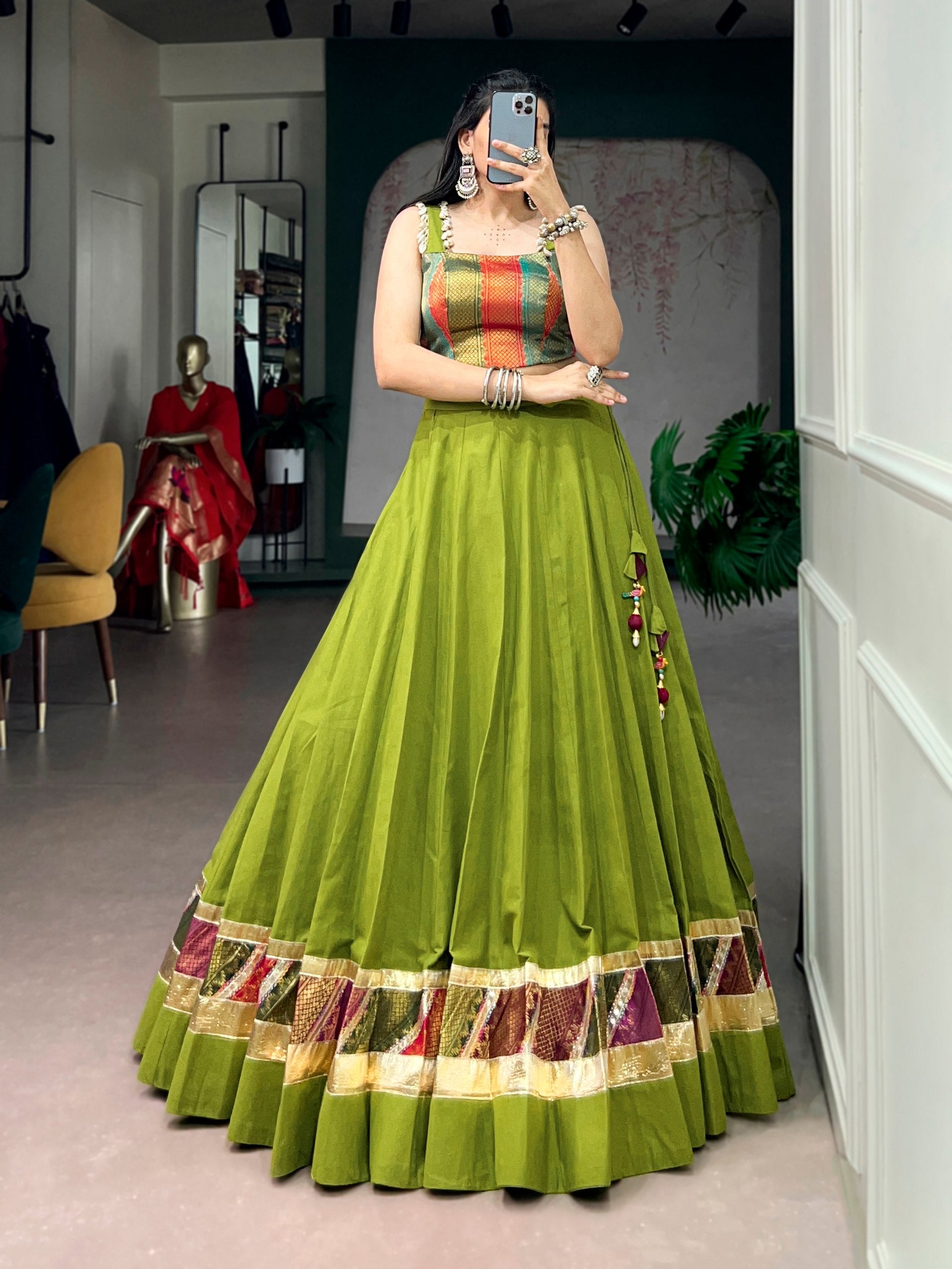Womenline Navrang Navratri Lehenga with Brocade Choli