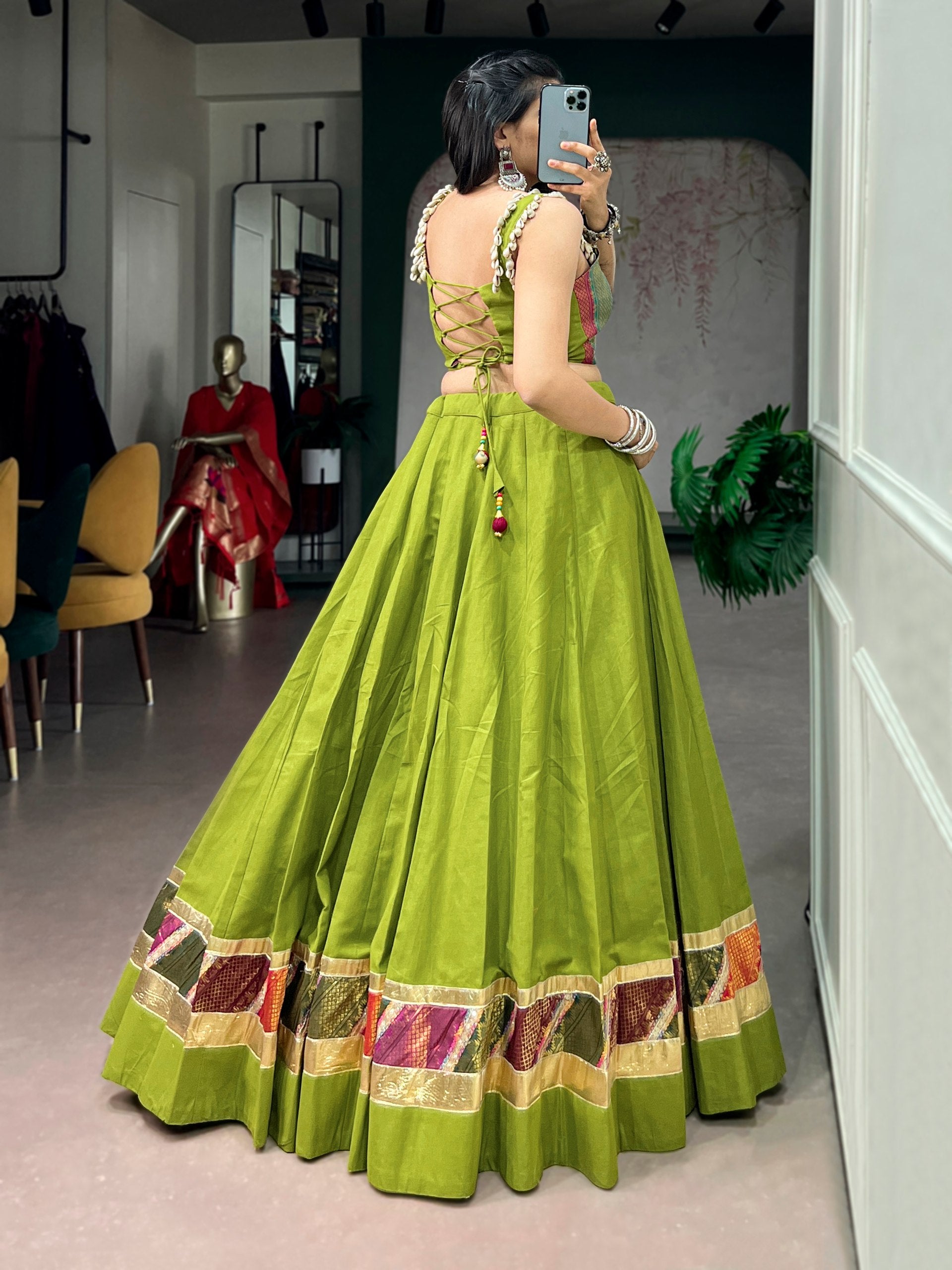 Womenline Navrang Navratri Lehenga with Brocade Choli