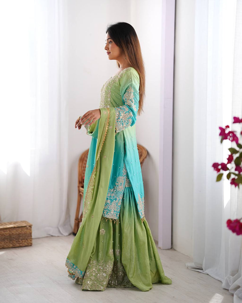 WomenLine Girls Stylish Sharara Suit