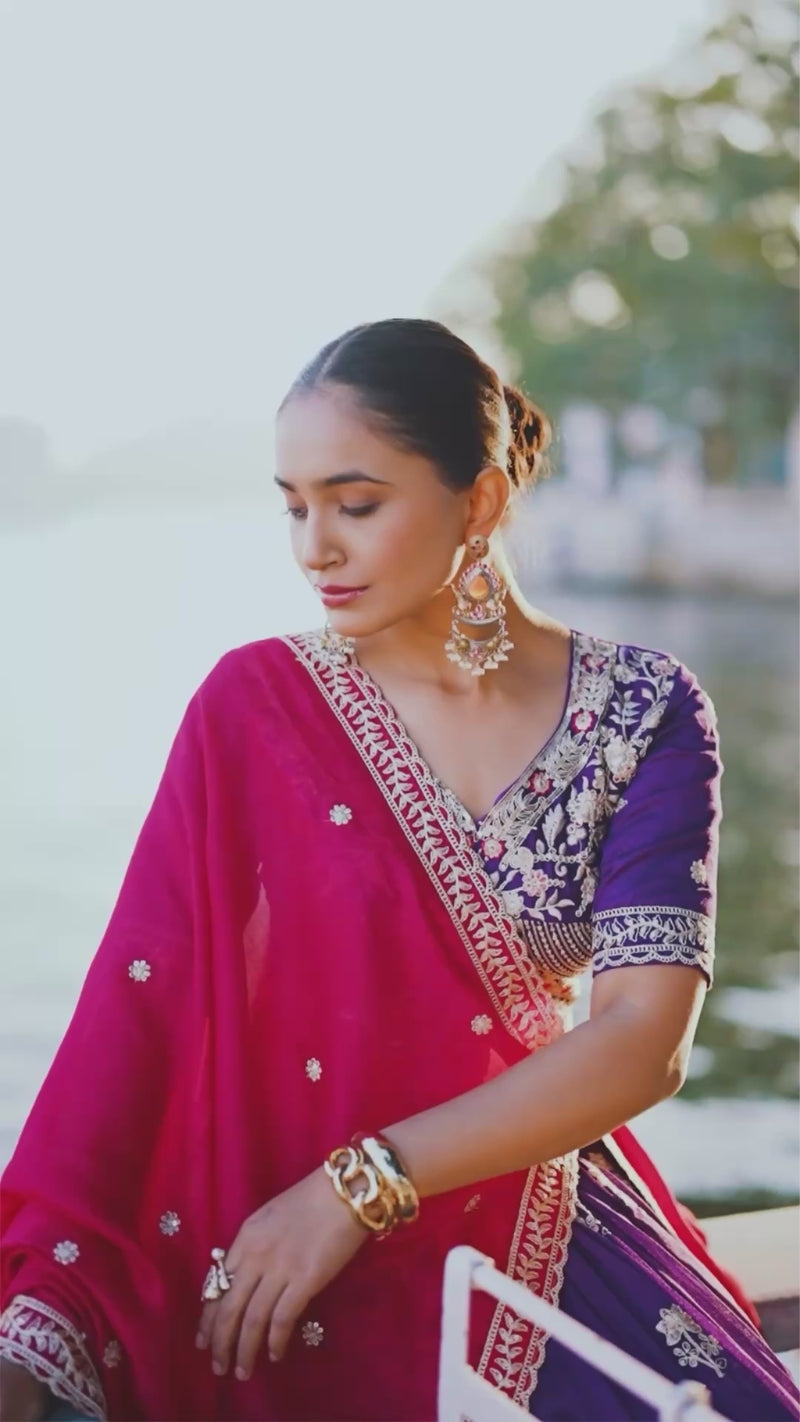 Womenline Blue Color Designer lehenga Choli