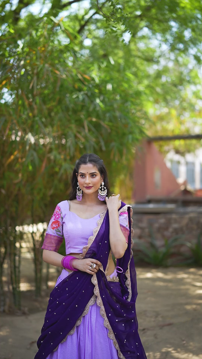 Womenline Our Stunning Cotton Silk Lehenga Choli