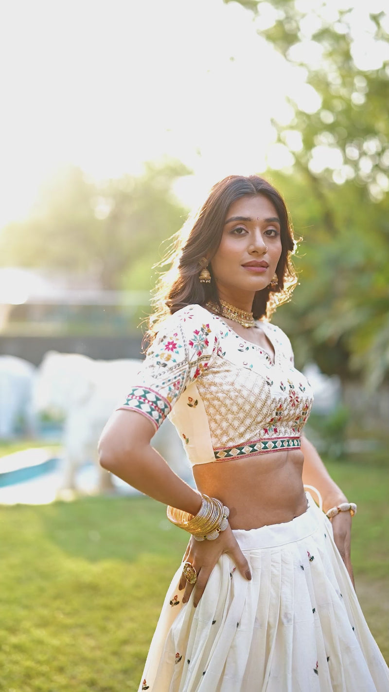 Womenline FLW Khadi Cotton Lehenga Choli