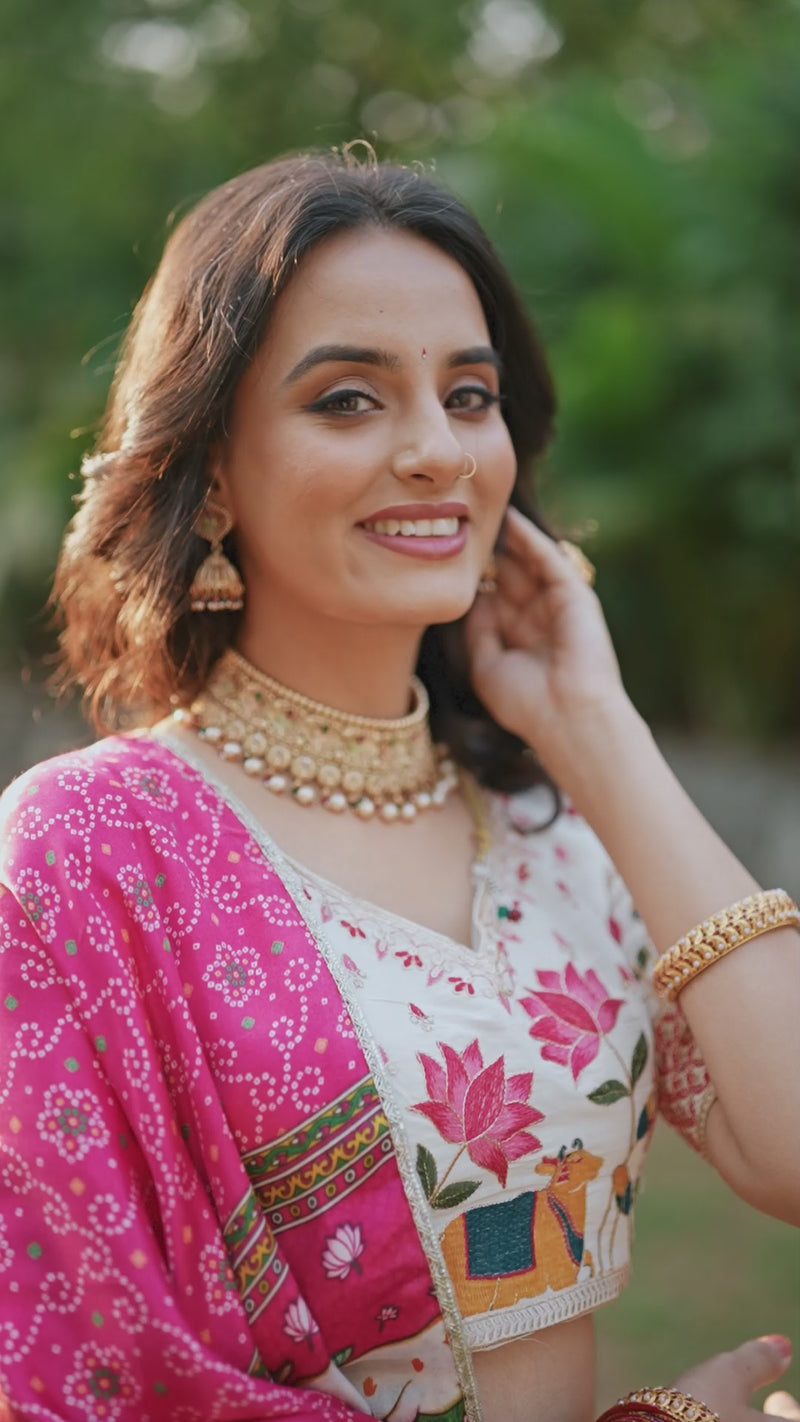 Womenline LUS Khadi Cotton Lehenga Choli